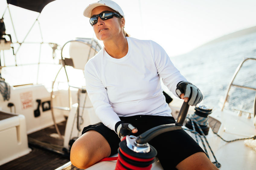 Female captain on a fishing boat